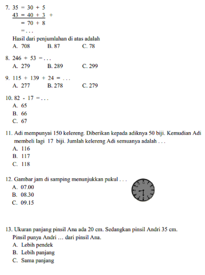 Soal Latihan Matematika Kelas 1 Sd Dalchaebi Soal Latihan Matematika Kelas 1 Sd Dalchaebi