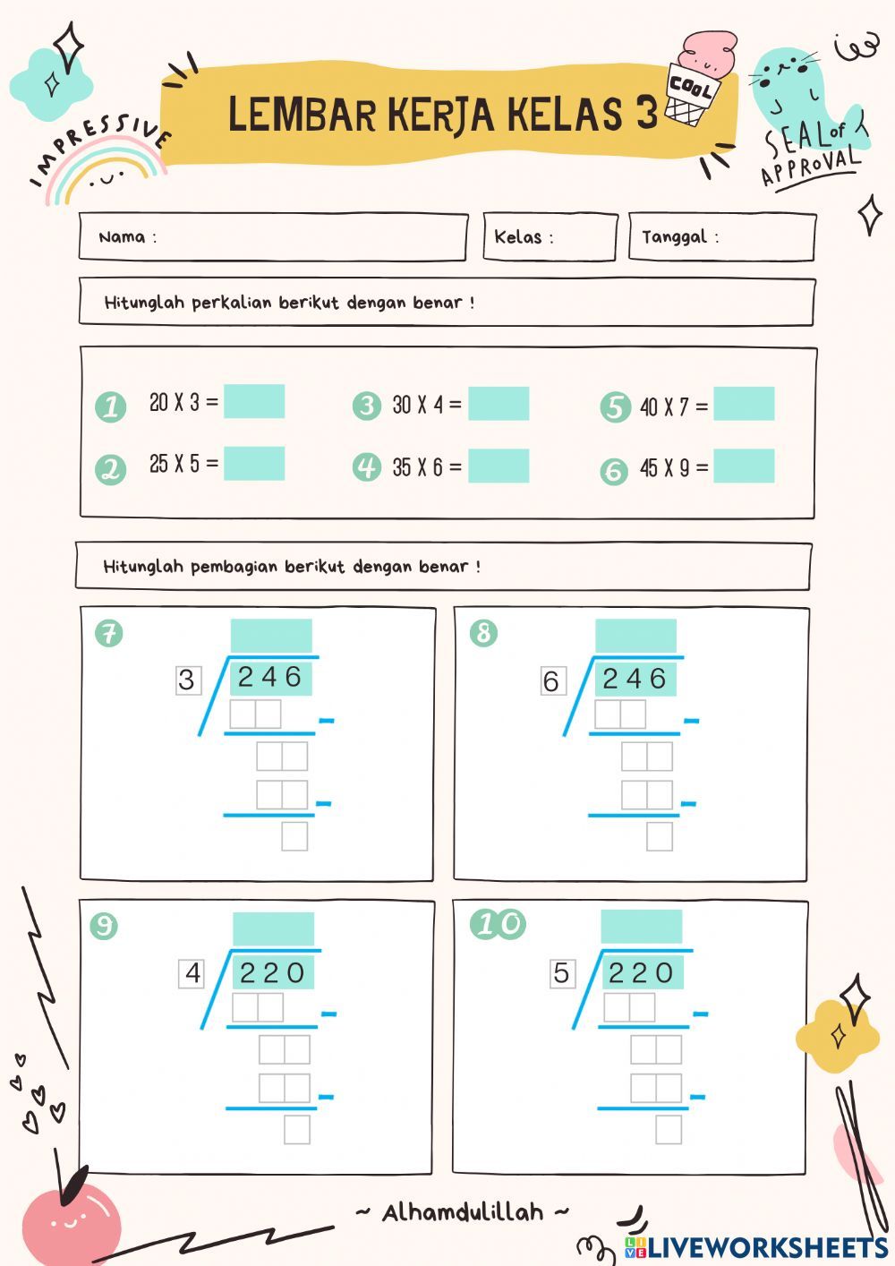 LKPD Matematika online exercise for Kelas 3 Elementary physical LKPD Matematika online exercise for Kelas 3 Elementary physical
