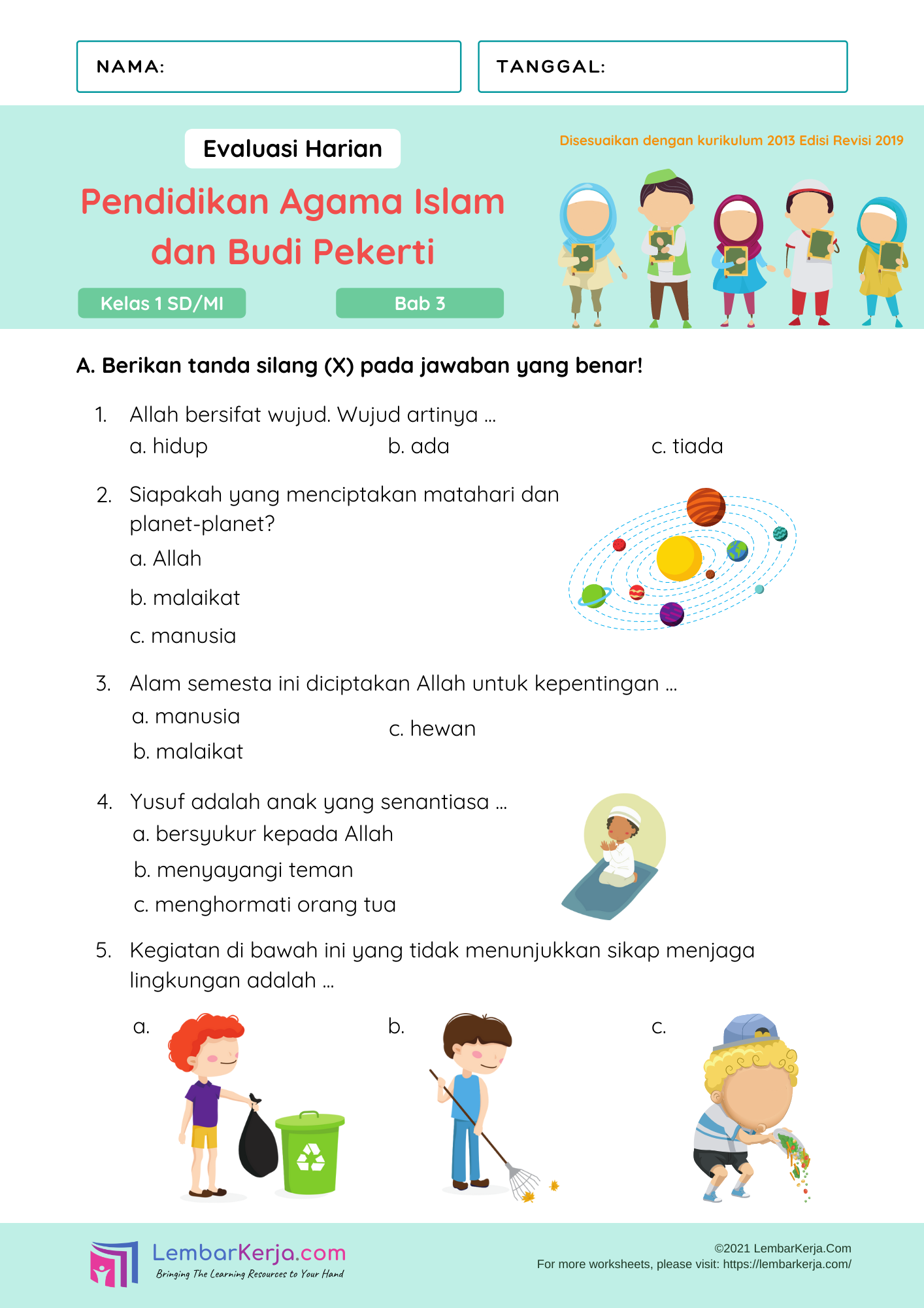 Terbukti Ampuh 50 Prediksi Soal PAI Kelas 1 Semester 2 2021 untuk Latihan Ujian Terbaru